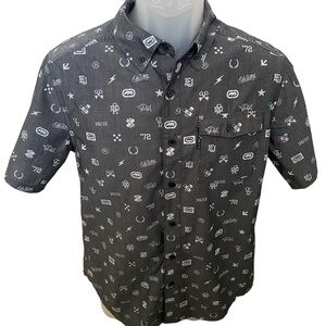 ECKO Unlimited Rhino Skate Short Sleeve Collared Shirt Men S Small